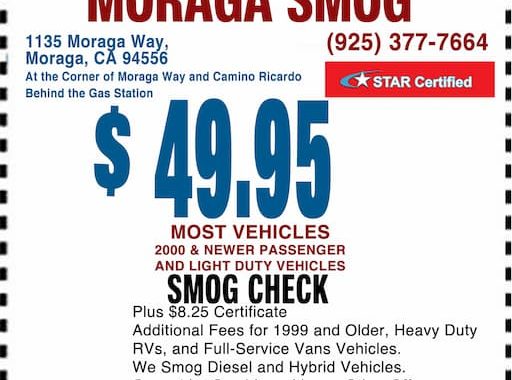 Smog Check Coupon Moraga